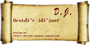 Drotár József névjegykártya